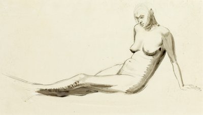Sitzender Akt, ca. 1919 von Winifred Knights