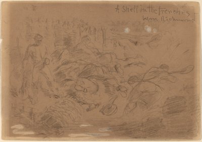Eine Granate in den Schützengräben vor Richmond [recto] von Winslow Homer