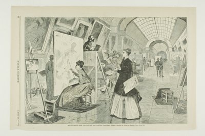 Kunststudenten und Kopisten in der Louvre-Galerie, Paris von Winslow Homer