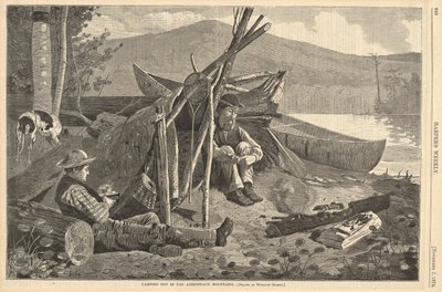 Camping in den Adirondack Mountains, aus Harper von Winslow Homer