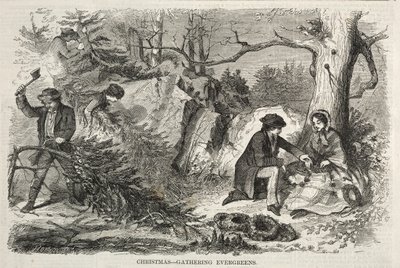 Weihnachten – Immergrün sammeln von Winslow Homer