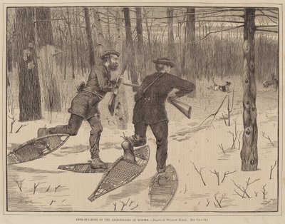 Hirschjagd in den Adirondacks im Winter von Winslow Homer