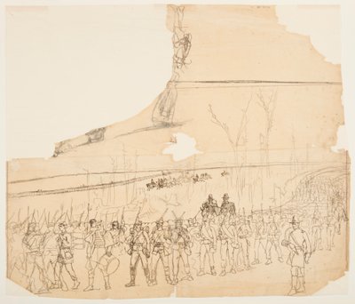 Eine Infanteriekolonne auf dem Marsch, 1862 von Winslow Homer