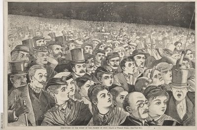 Feuerwerk in der Nacht des 4. Juli von Winslow Homer