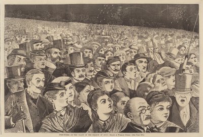 Feuerwerk in der Nacht des vierten Juli von Winslow Homer