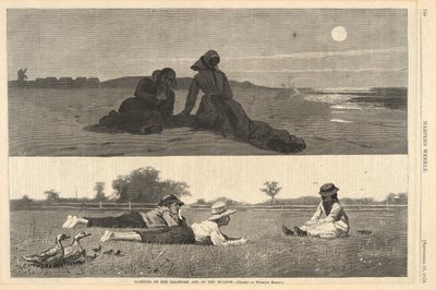 Flirten am Meer und auf der Wiese, aus Harper von Winslow Homer