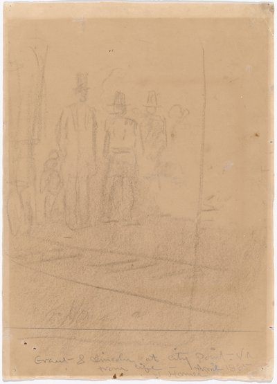 Grant und Lincoln in City Point, Virginia von Winslow Homer