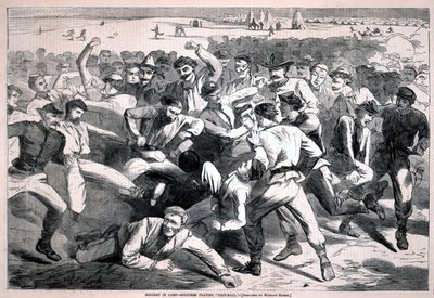 Feiertag im Lager - Soldaten spielen „Fußball“, aus Harper