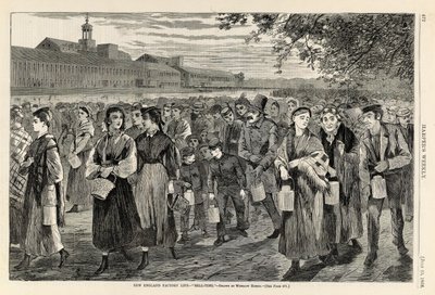 Leben in einer Fabrik in Neuengland--"Glockenzeit", aus Harper