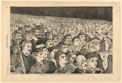 Druck, Feuerwerk in der Nacht des vierten Juli, Juli 1868 von Winslow Homer