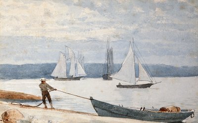 Das Dory ziehen, 1880 von Winslow Homer
