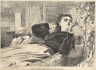 „Sie wandte ihr Gesicht dem Fenster zu“ von Winslow Homer