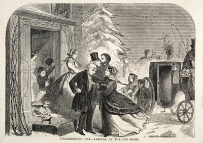 Erntedankfest - Ankunft im alten Zuhause von Winslow Homer