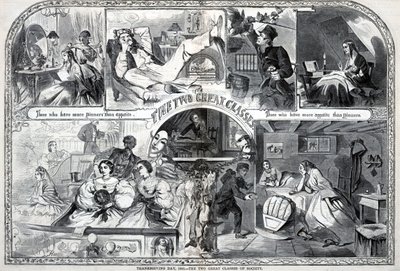Erntedankfest, 1860, Die zwei großen Gesellschaftsklassen, aus Harper