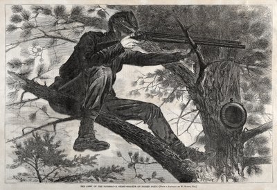 Die Armee des Potomac - Ein Scharfschütze auf Wachposten von Winslow Homer