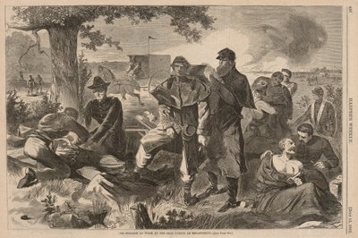 Der Chirurg bei der Arbeit im Hinterland während eines Gefechts, aus Harper von Winslow Homer