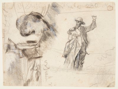 Zwei Studien eines Matrosen mit erhobenem Arm von Winslow Homer