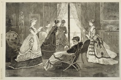 Warten auf Anrufe am Neujahrstag, 2. Januar 1869 von Winslow Homer
