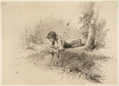Warten, bis einer anbeißt von Winslow Homer