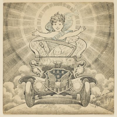 Studie für Cartoon "Willkommen im Jahr 1917" von Winsor McCay