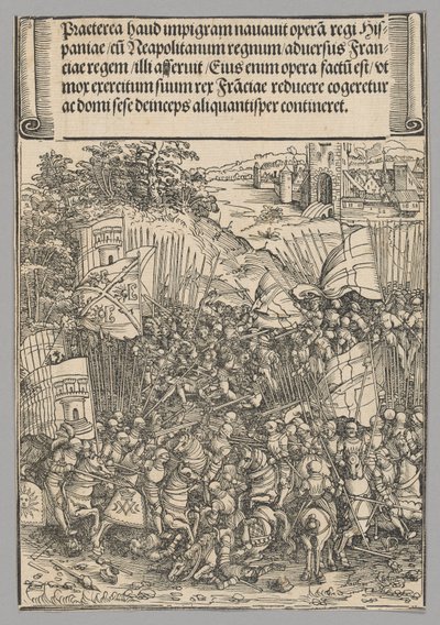 Eroberung von Neapel, Platte 17 aus Historische Szenen aus dem Leben von Kaiser Maximilian I. aus dem Triumphbogen von Wolf Traut