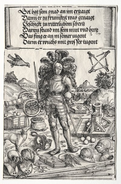 Der Triumphbogen von Maximilian I: Kaiser Maximilian als Förderer von Verbesserungen, 1515-17 von Wolf Traut