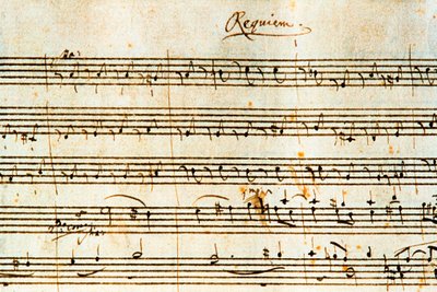 Autograph-Partitur des Requiems, K. 626 von Wolfgang Amadeus Mozart (1756-1791) von Wolfgang Amadeus Mozart