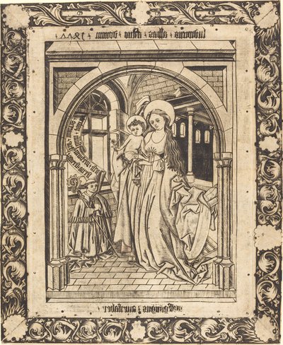 Die Madonna und das Kind mit dem Abt Ludwig von Churchwalden von Wolfgang The Goldsmith after Master E.S.