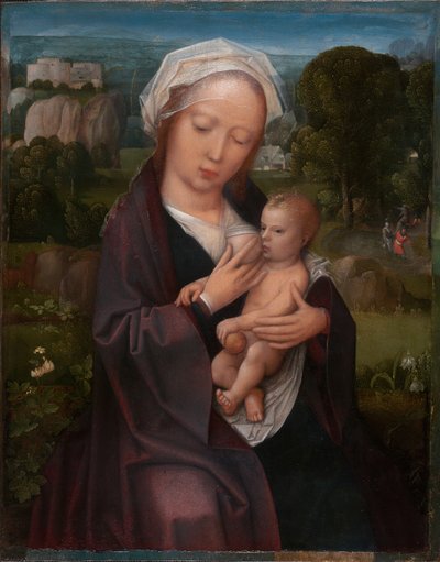 Jungfrau und Kind, 1515-1525 von Workshop of Adriaen Isenbrant
