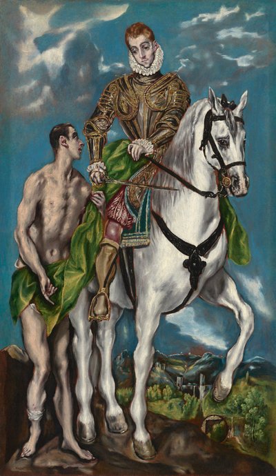 Der heilige Martin und der Bettler von Workshop of El Greco