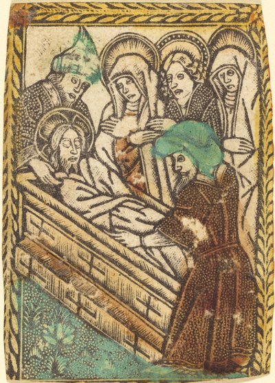 Die Grablegung von Workshop of Master of the Borders with