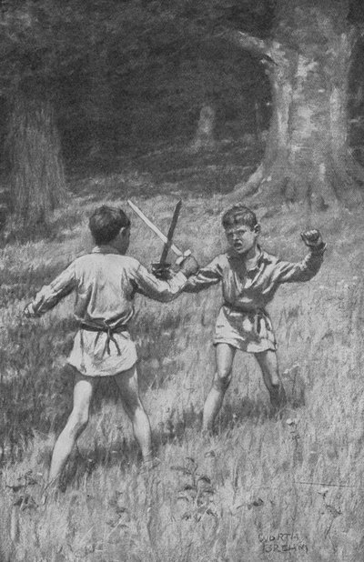 Robin Hood und Guy von Guisborne von Worth Brehm