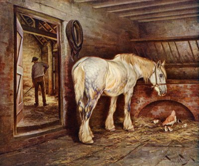Das Ende des Tages - Bauernpferd kehrt nach Hause zurück von Wright Barker