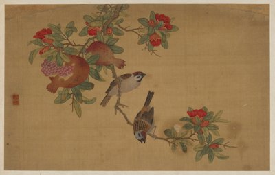 Vögel, Früchte und Blumen von Wu Zhang