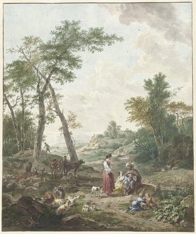 Jakob unterhält sich mit Rachel und Lea von Wybrand Hendriks