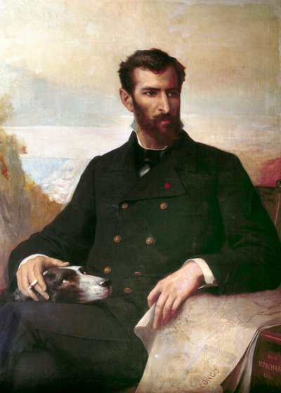 Porträt von Pierre Savorgnan de Brazza von Xavier Alphonse Monchablon