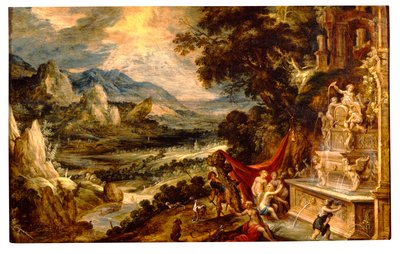 Landschaft mit Diana und Actaeon von Xavier Mellery