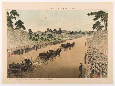 Admiral Sperry und Gefolge auf dem Weg zum Kaiserpalast von Yamamoto Shoun