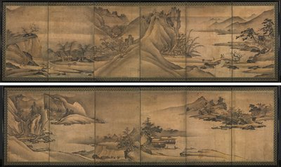 Landschaft der vier Jahreszeiten von Yi Sumun (Korean, b. c. 1404)