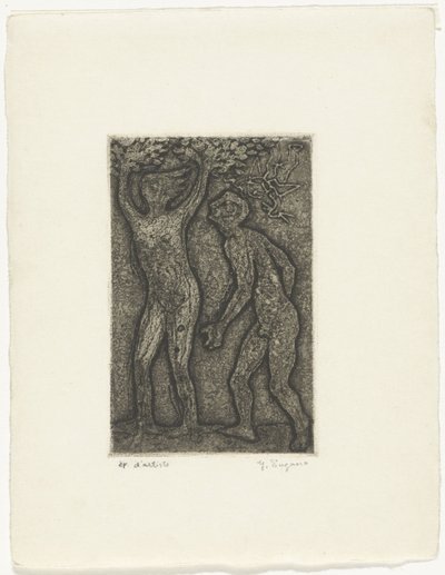 Mann und Frau in Grau von Yo Sugano (signed by artist)