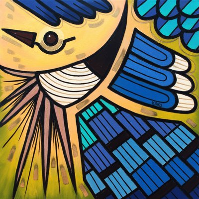 Hinterhofvogel Blauhäher, 2023 von Yue Zeng