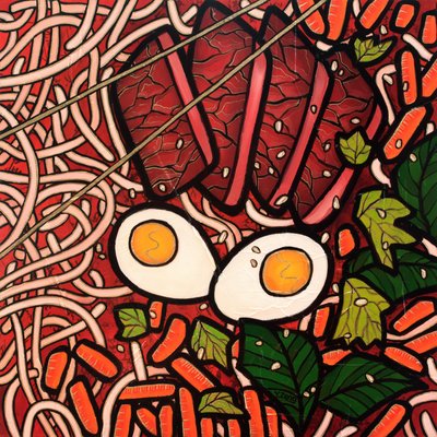Ramen-Nudeln mit Rindfleisch, 2022 von Yue Zeng