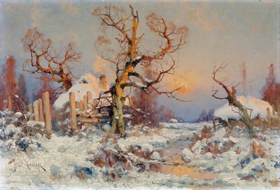 Winterlandschaft im Abendsonnenschein von Yuly Klever