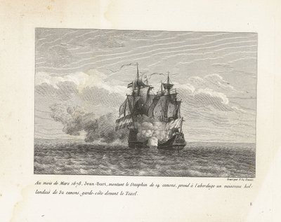 Jan Bart erobert eine holländische Fregatte, 1678 von Yves Marie Le Gouaz