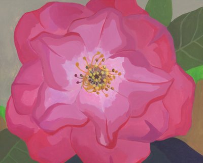 Lebendige Rosa Rose von Yvonne Gustafsson