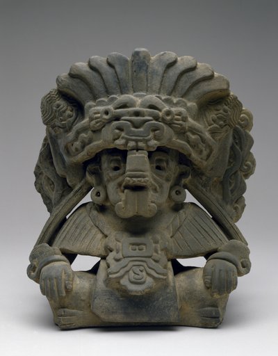 Urne mit einem sitzenden Vorfahren, 600-900 n. Chr. von Zapotec Zapotec