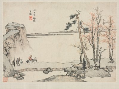 Landschaftsalbum in verschiedenen Stilen: Reisen in den Herbstbergen von Zha Shibiao