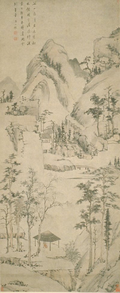 Landschaft mit Figur von Zha Shibiao