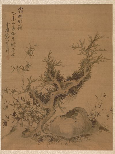 Vereiste Zweige und Zwergbambus, im Stil von Su Shih, 1775 von Zhai Dakun