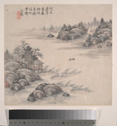 Landschaften, datiert 1875 von Zhiwan Zhang
